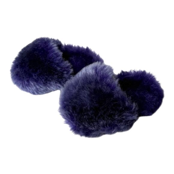 VTG American Girl Snowflake Satin Pjs Outfit SLIPPERS Purple Fuzzy Doll Shoes - Picture 4 of 8